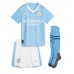 Manchester City Erling Haaland #9 Dětské Oblečení Domácí Dres 2023-24 Krátkým Rukávem (+ trenýrky)